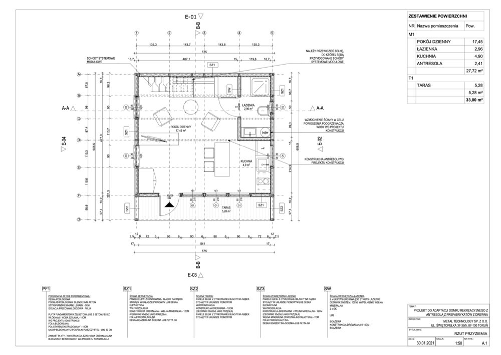 Rzut — Barn 35 + 16 antresola