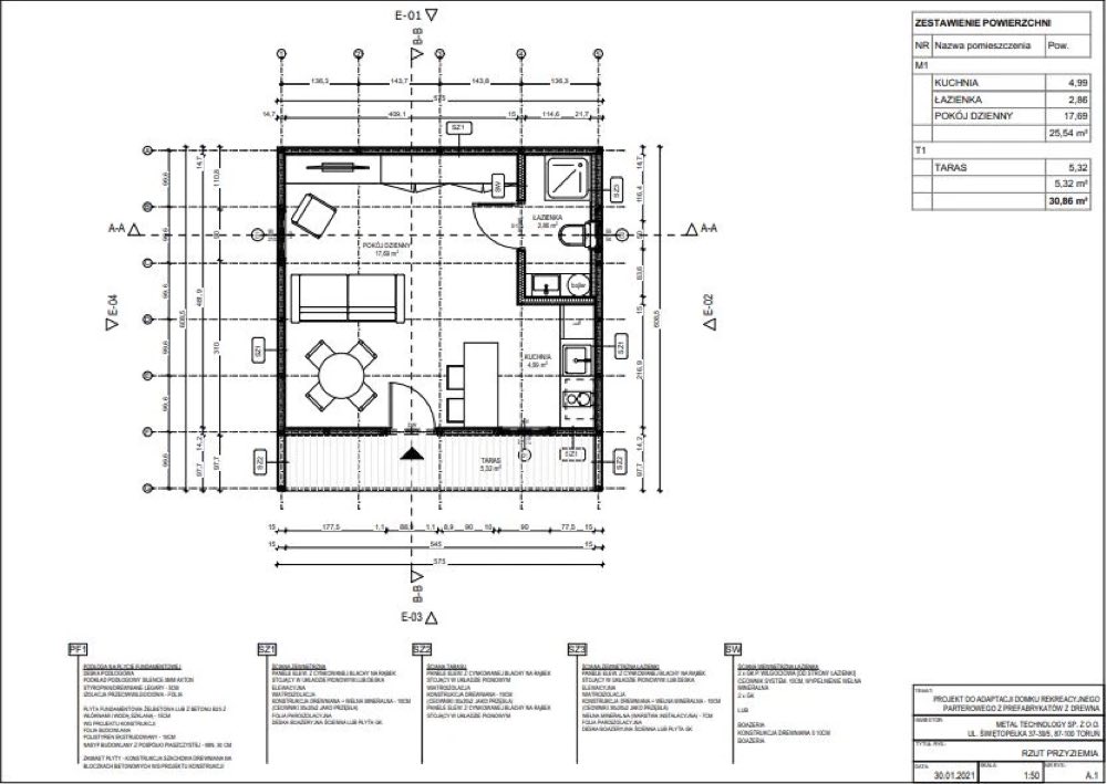 Rzut — Barn 35 - parterowy